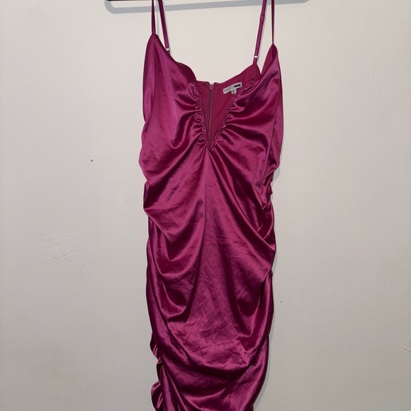 Fashion Nova Dresses & Skirts - Fashion Nova Fuchsia Satin Mini Dress Size 1XL